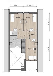 Lange Jaap C plattegrond verdieping Lighthouse Living