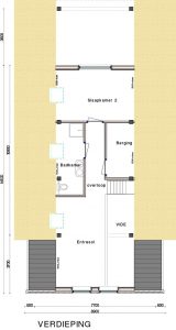 Houten moderne boerderij Finnlogs Houtbouw - Plattegrond Verdieping