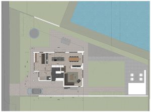 Riet gedekte landelijke villa van Presolid Home impressie omgeving plattegrond