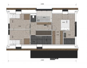 Riet gedekte landelijke villa van Presolid Home plattegrond