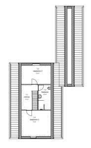 De typische schuurwoning D, eigentijds met sobere en strakke lijnen - plattegrond etage