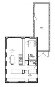 De typische schuurwoning D, eigentijds met sobere en strakke lijnen - plattegrond BG