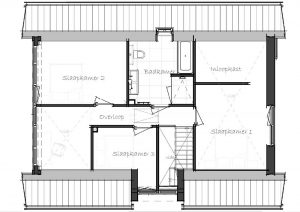 Exclusief Livingstone ontwerp met glazen achtergevel plattegrond etage