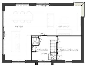 Exclusief Livingstone ontwerp met glazen achtergevel plattegrond BG