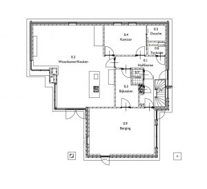 Villa nieuwbouwwijk Groenveste plattegrond BG