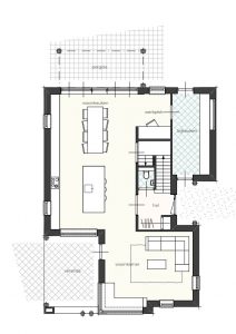 Prachtige schuurwoning van Kavel 3 Architecten plattegrond
