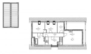Schuurwoning S met een bijgebouw plattegrond etage