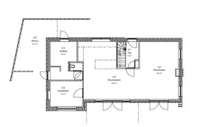 Schuurwoning W groot dakoverstek en licht plattegrond BG