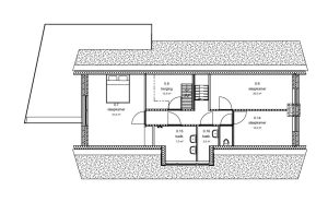 Schuurwoning W groot dakoverstek en licht plattegrond etage